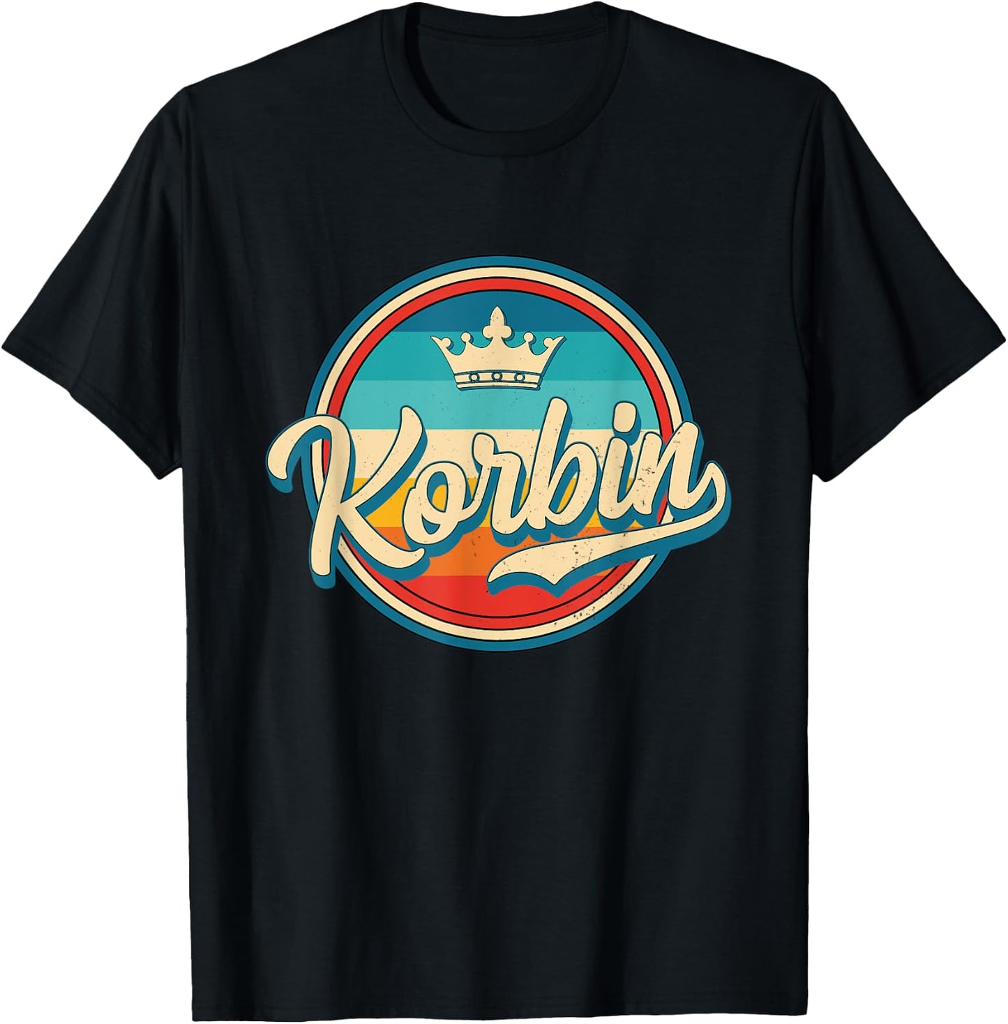Korbin retro personal name funny vintage first name Korbin T-Shirt - T-Shirt | Black
