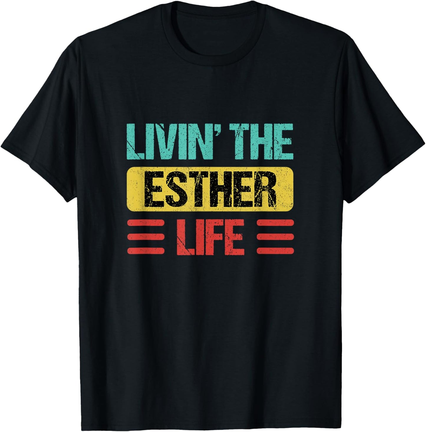 Esther Name Shirts & Gifts Esther - -Adults - Black - Small - - Short Sleeve T-Shirt - T-Shirt | Black