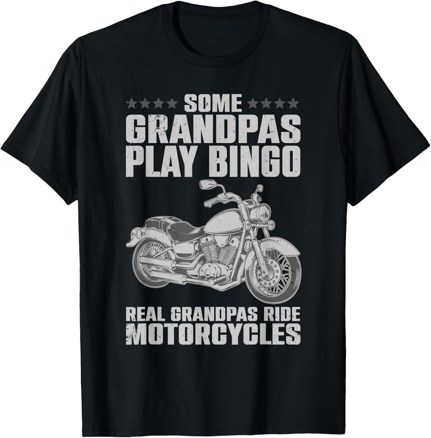 Funny Motorcycle For Grandpa Dad Motorcycle Lovers Riders T-Shirt - T-Shirt | Black