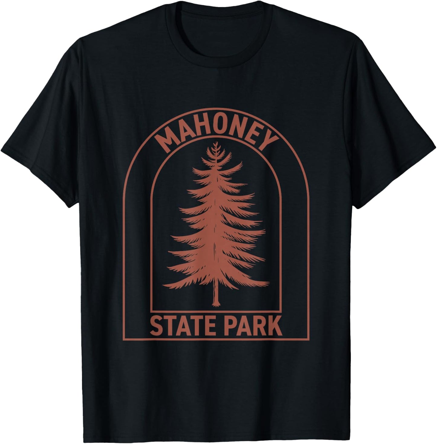 Mahoney State Park Nebraska Vintage Tree T-Shirt - T-Shirt | Black