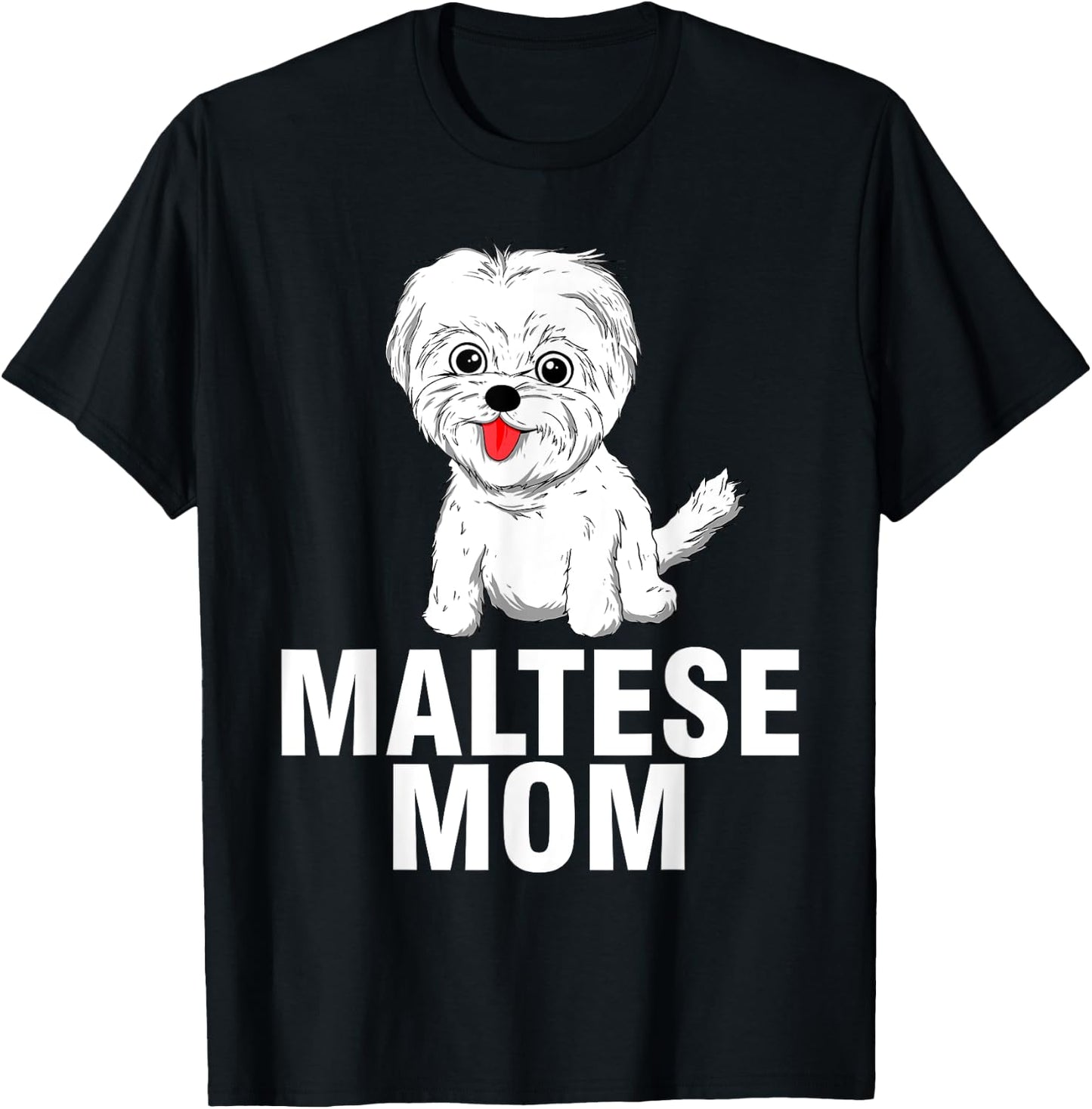 Cool Maltese Mom Girls Dog Groomer Dog Lover Owner T-Shirt - T-Shirt | Black