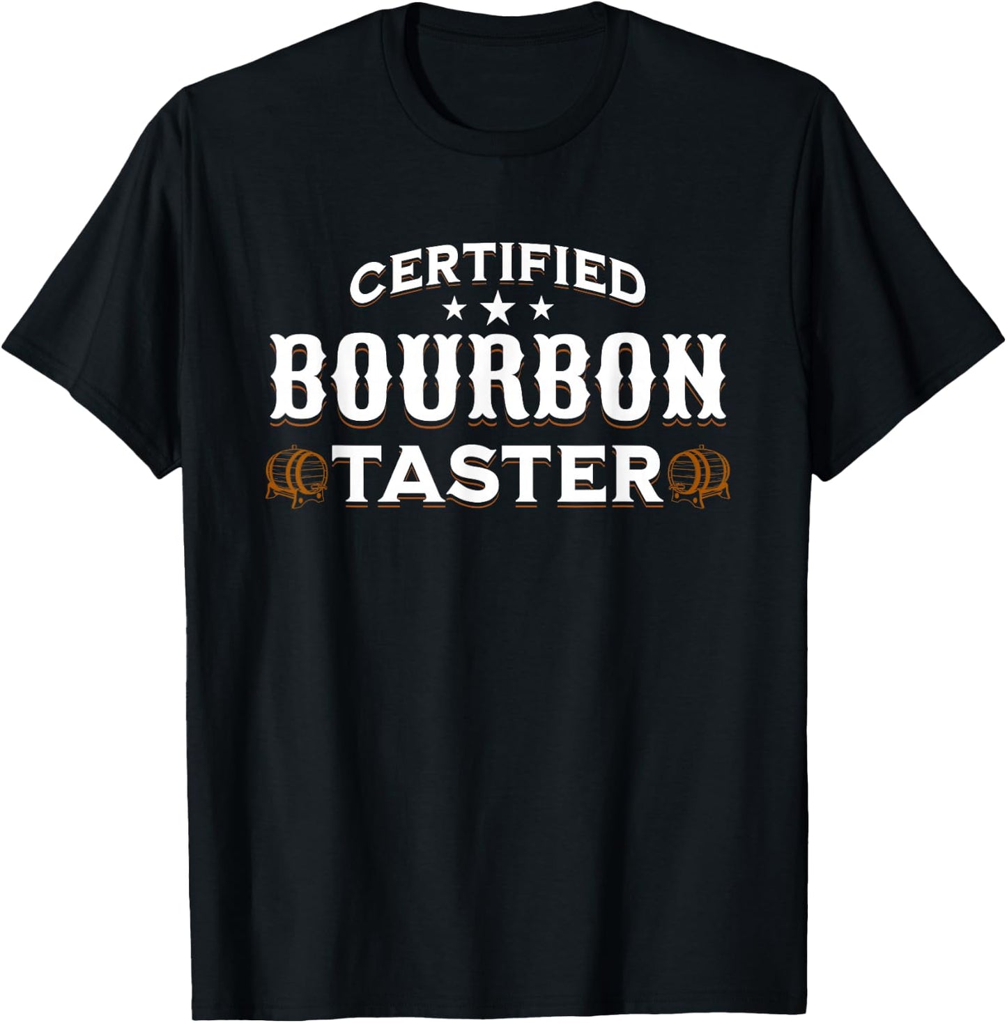 Vintage Certified Bourbon Taster for Whiskey Fan T-Shirt - T-Shirt | Black
