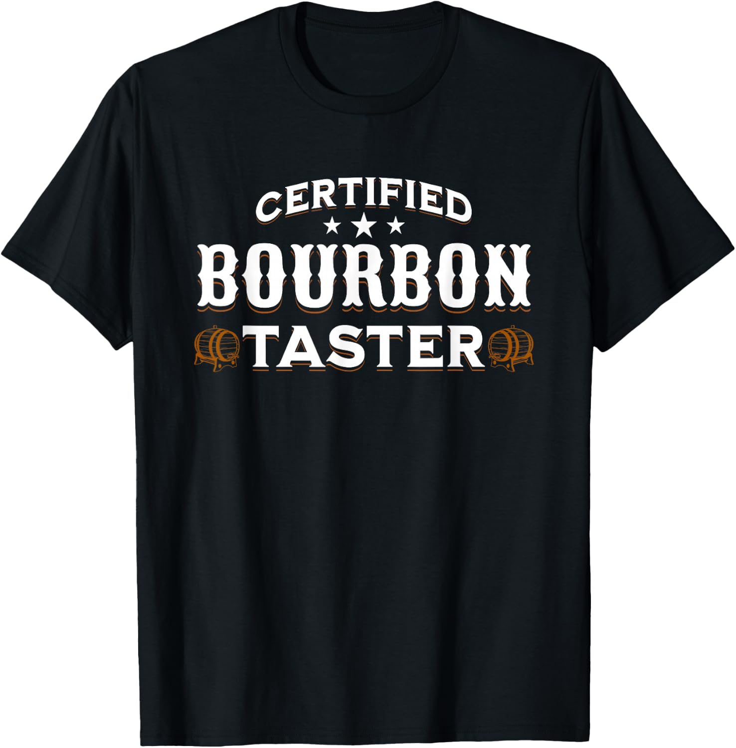 Vintage Certified Bourbon Taster for Whiskey Fan T-Shirt - T-Shirt | Black
