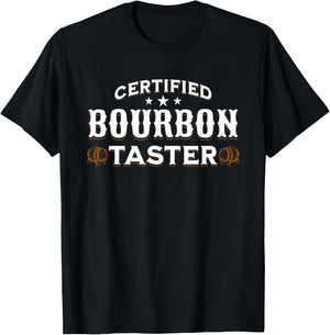 Vintage Certified Bourbon Taster for Whiskey Fan T-Shirt - T-Shirt | Black