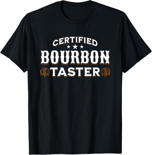 Vintage Certified Bourbon Taster for Whiskey Fan T-Shirt - T-Shirt | Black