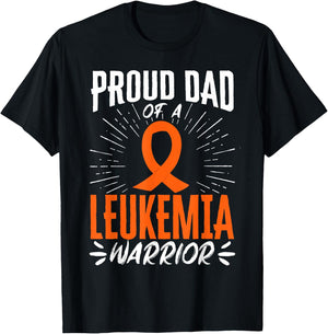 Proud Dad of a Leukemia Warrior T-Shirt - T-Shirt | Black