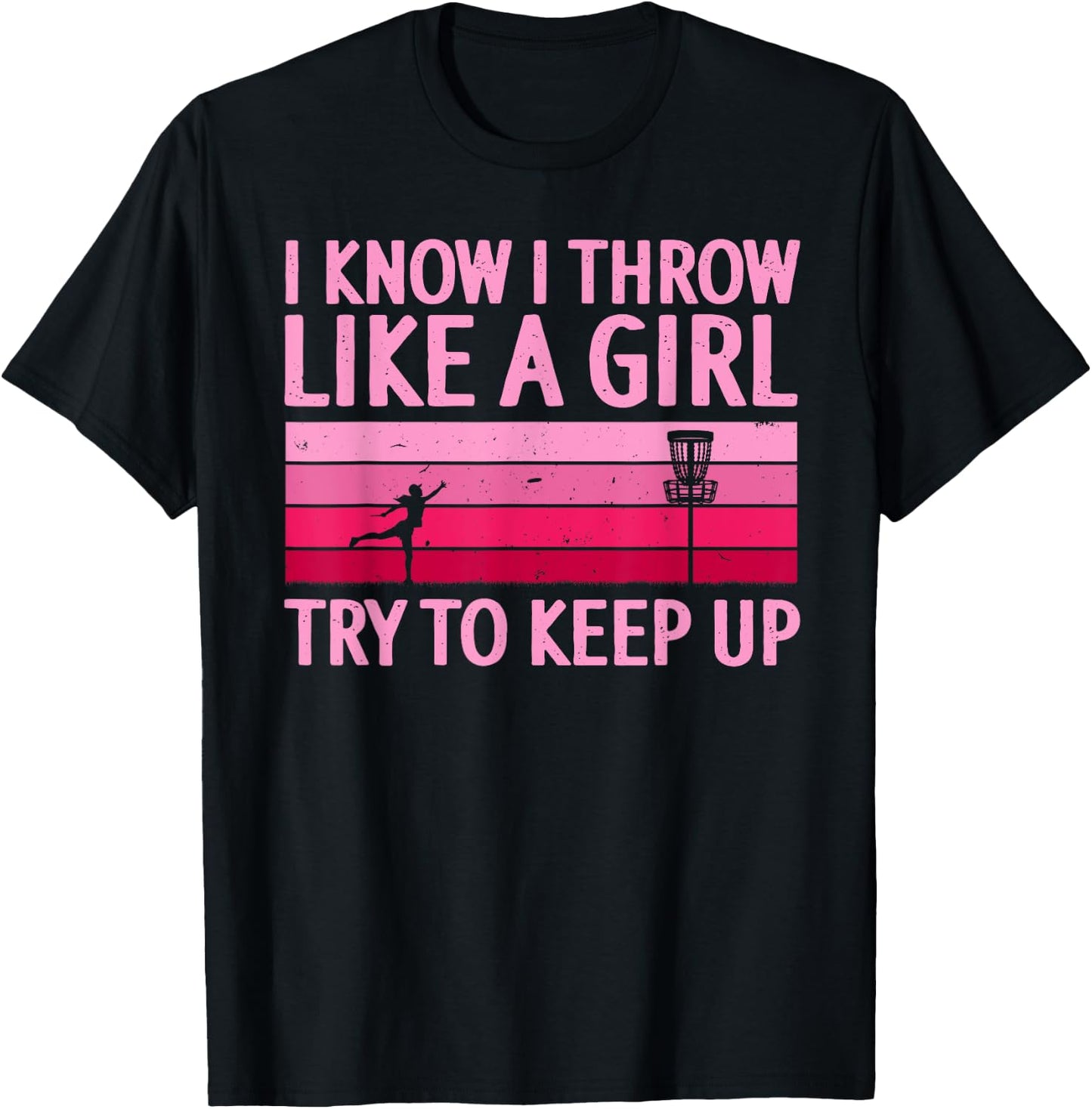 Cool Disc Golf Design Girls Disc Golf Player T-Shirt - T-Shirt | Black