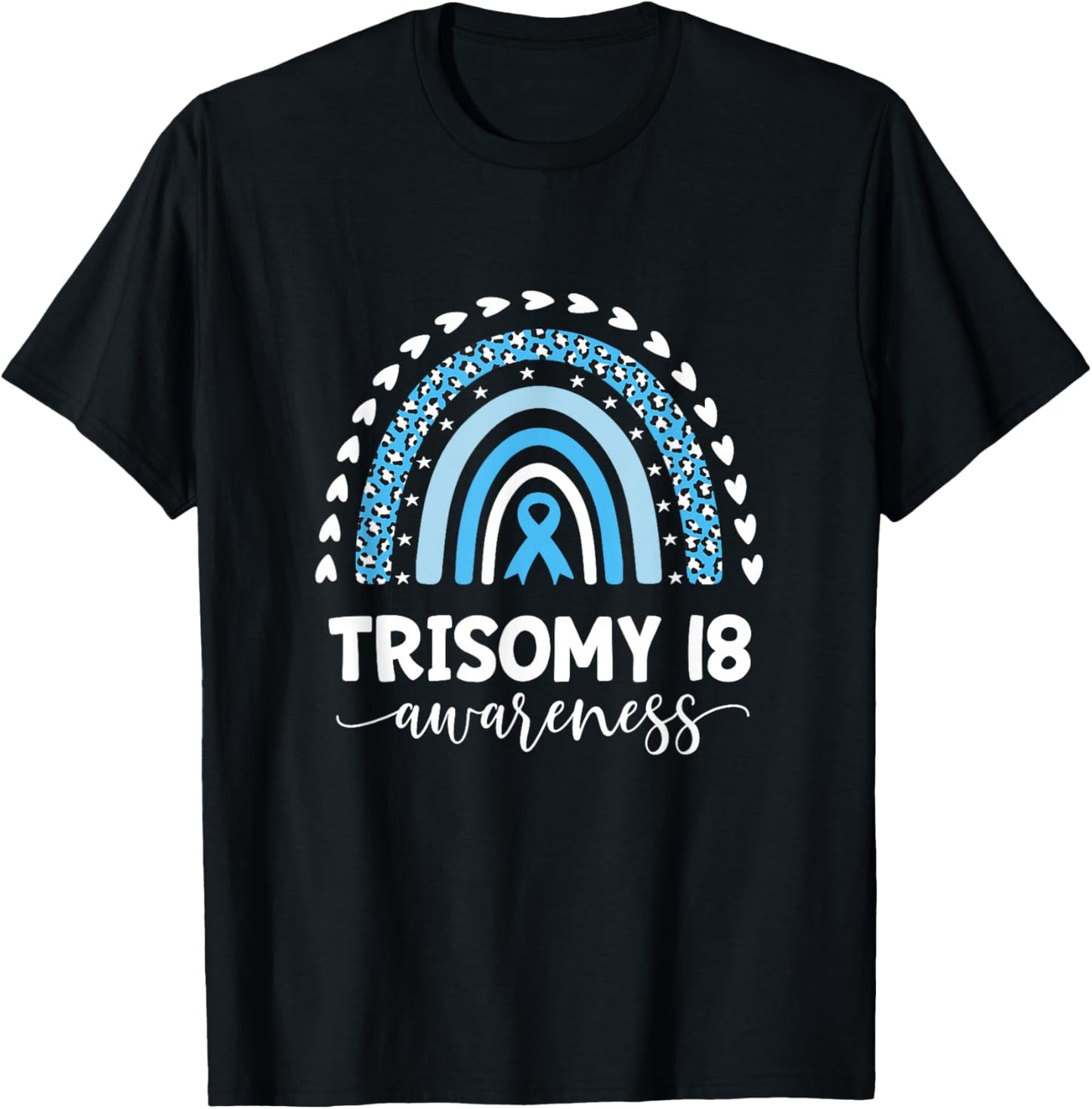 Edwards Syndrome Love Support Trisomy 18 Awareness T-Shirt - T-Shirt | Black