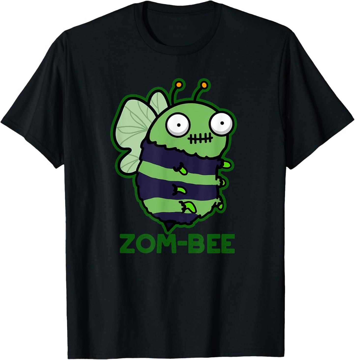 Zom-bee Funny Zombie Bee Pun T-Shirt - T-Shirt | Black