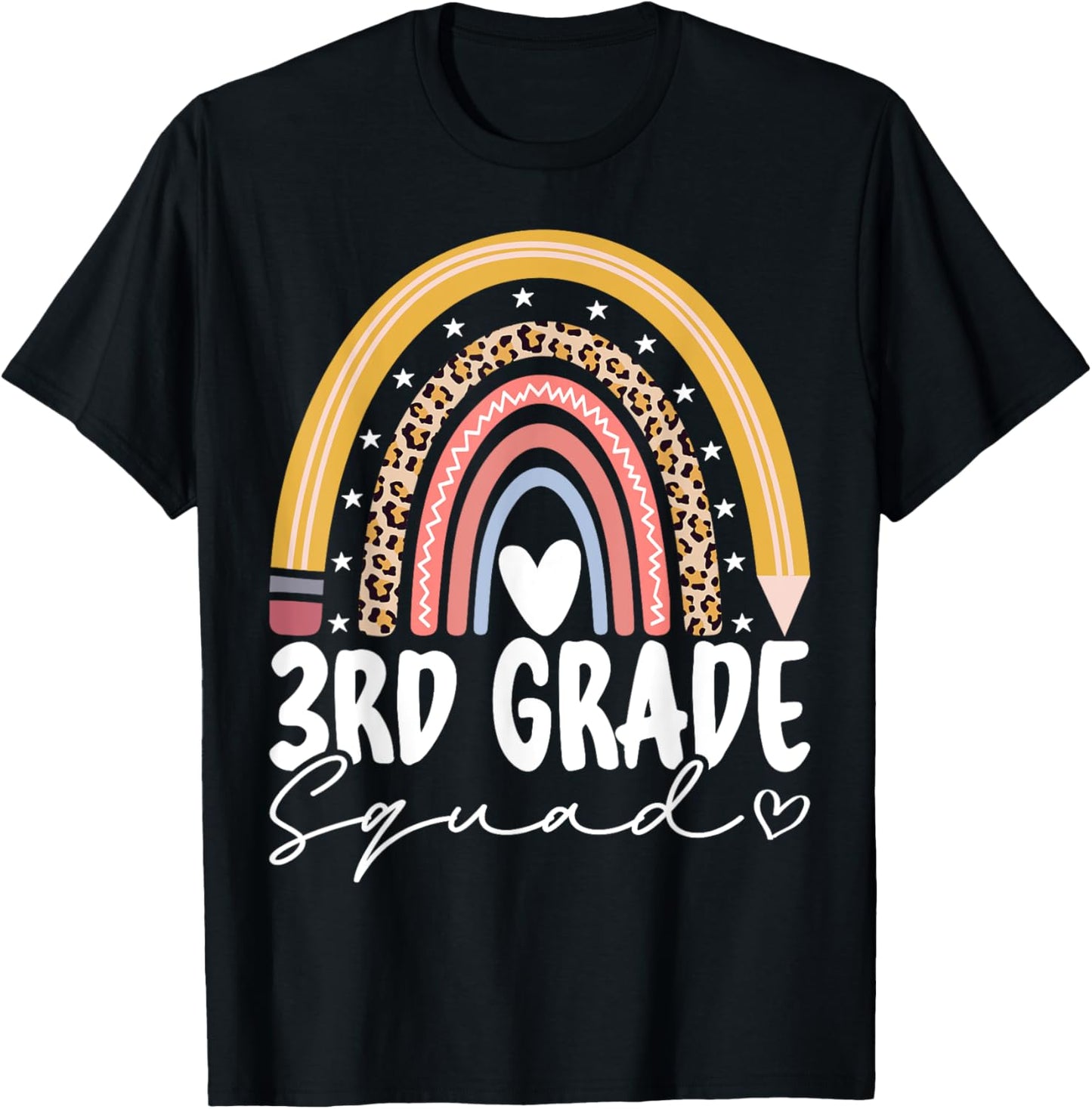 Third Grade Squad 3rd Grade Team Retro First Day of School T-Shirt - T-Shirt | Black