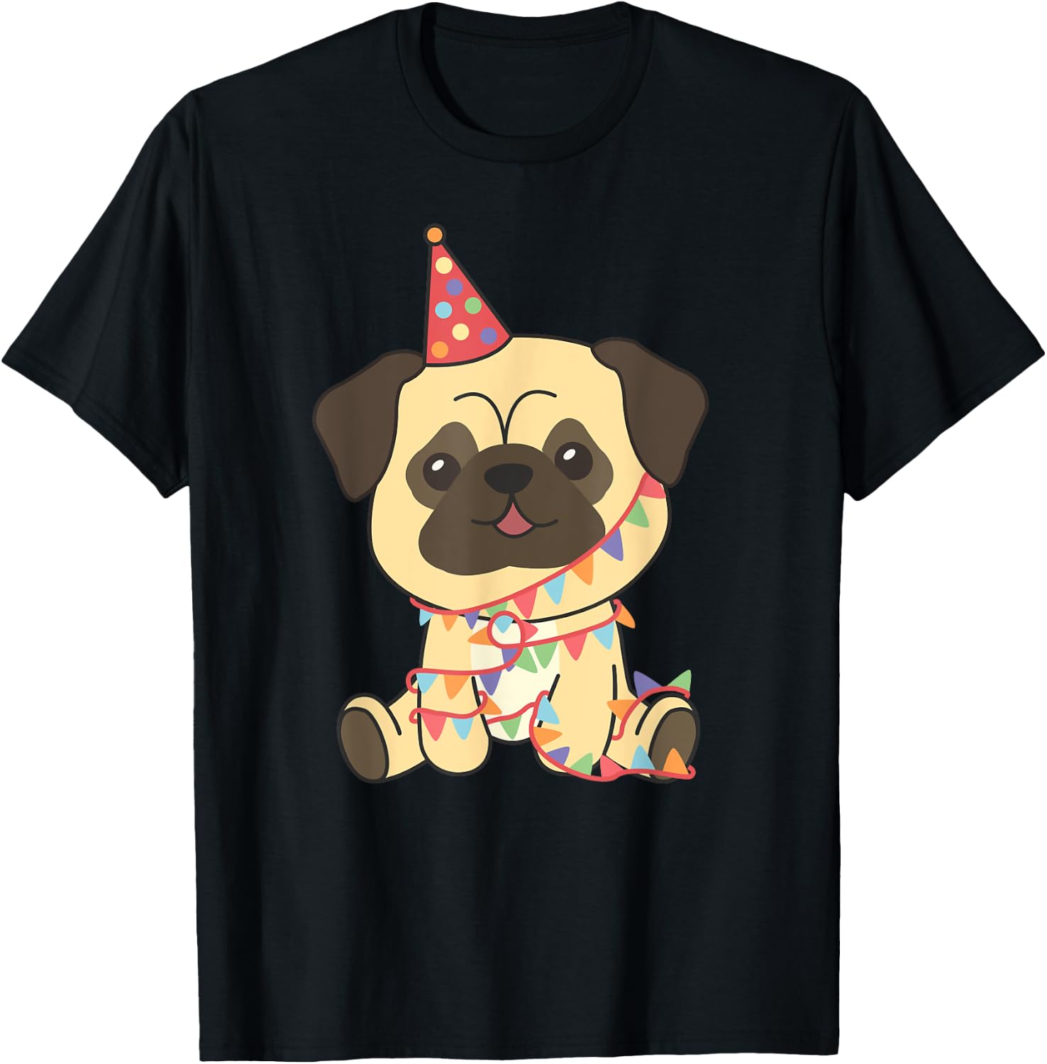 Birthday Pug For Children A Birthday Pug T-Shirt - T-Shirt | Black