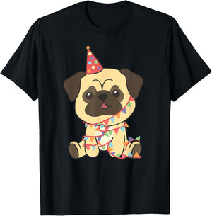 Birthday Pug For Children A Birthday Pug T-Shirt - T-Shirt | Black