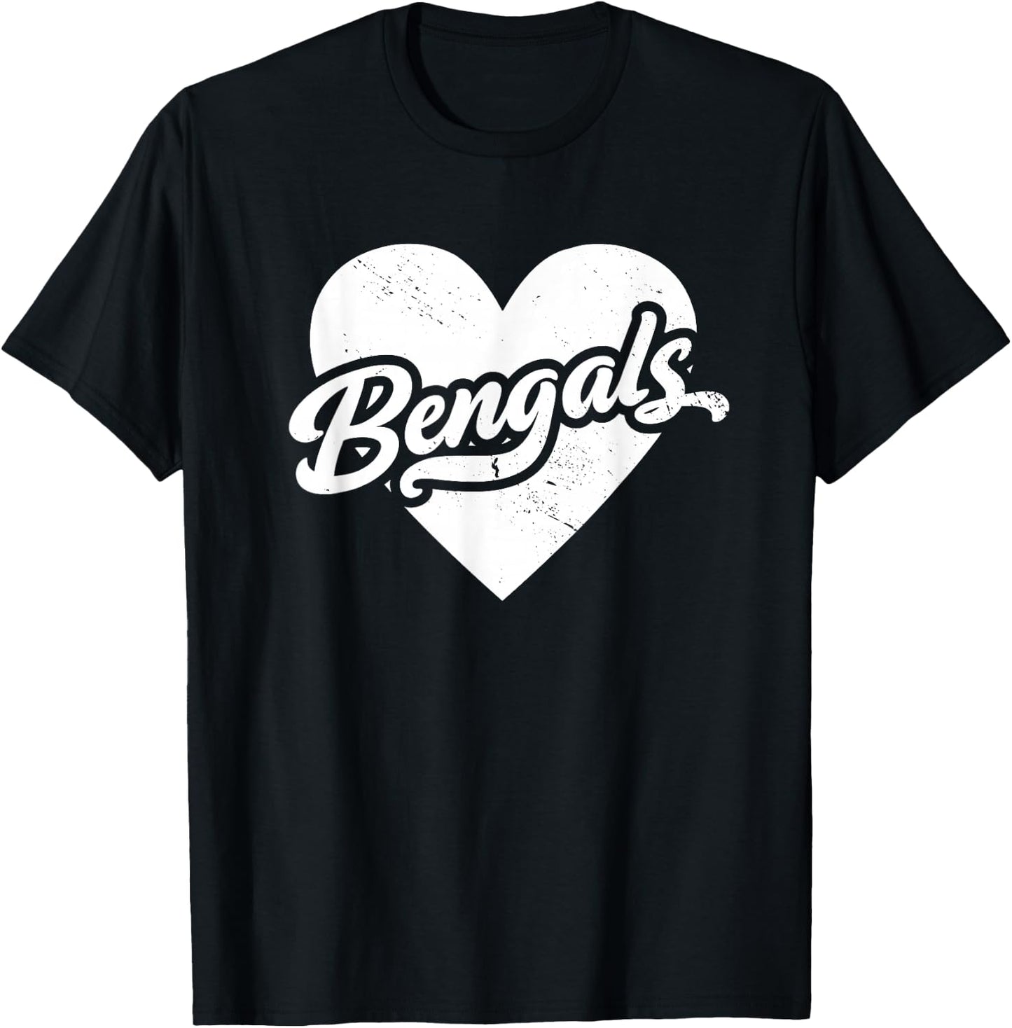 Vintage Bengals High School Spirit Go Bengals Love T-Shirt - T-Shirt | Black