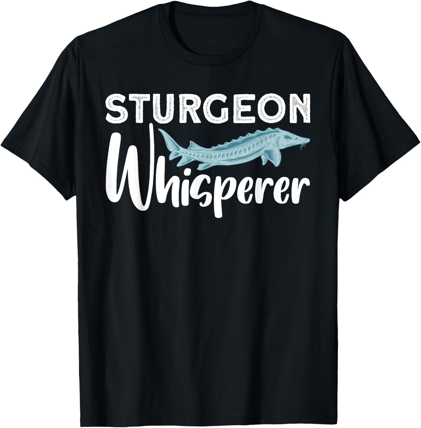 Funny Fishing Design Women Sturgeon Fishing Lovers T-Shirt - T-Shirt | Black