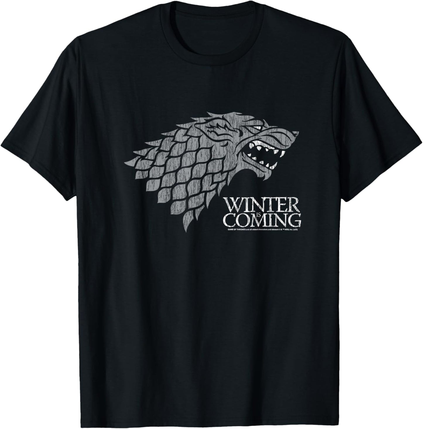 Game of Thrones Startk Winter is Coming on Black T-Shirt - T-Shirt | Black