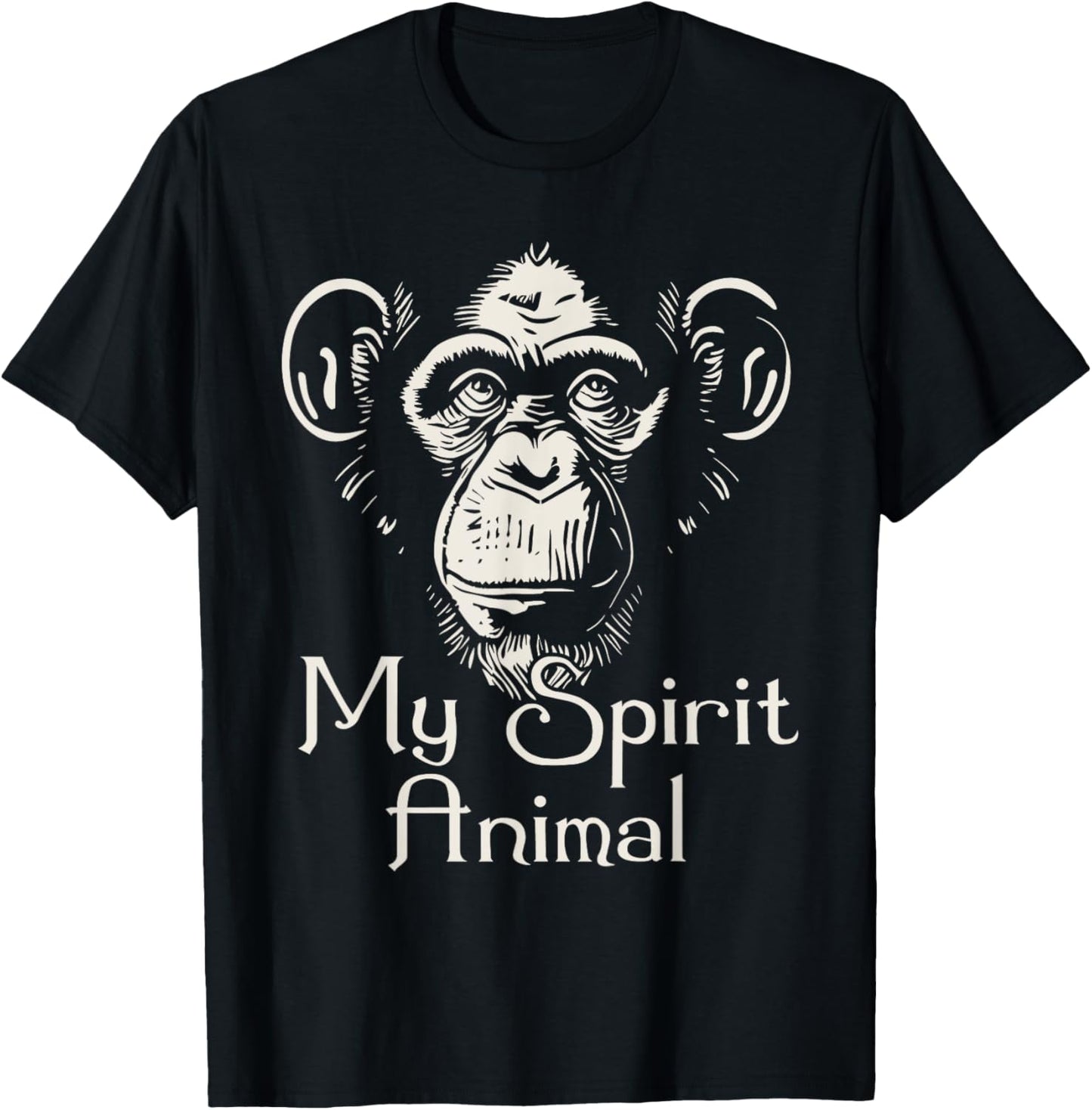 My Spirit Animal - Monkey Lover Primate Zoo Safari Zookeeper T-Shirt - T-Shirt | Black