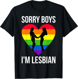 Sorry Boys Im Lesbian T-Shirt - T-Shirt | Black