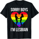 Sorry Boys Im Lesbian T-Shirt - T-Shirt | Black