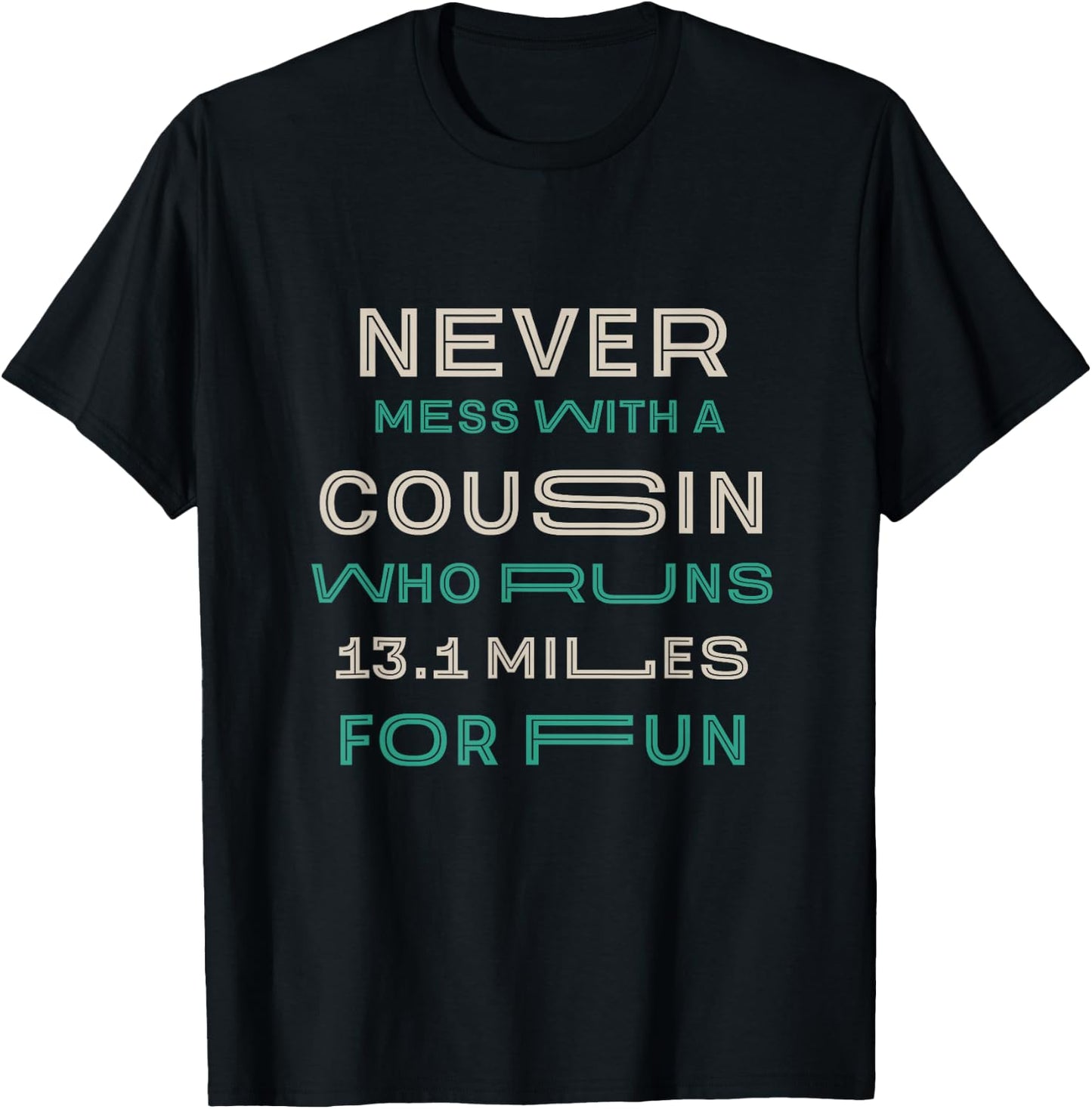 Cousin Who Runs Half Marathon Running Family Runner T-Shirt - T-Shirt | Black