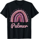 Palmer Name Personalized Funny Women Pink Rainbow Palmer T-Shirt - T-Shirt | Black