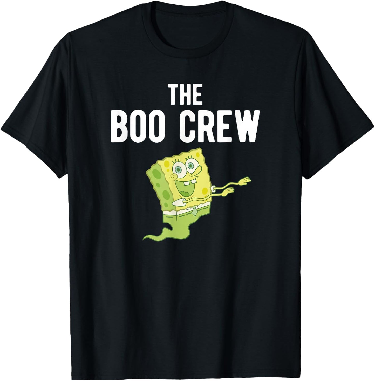 SpongeBob SquarePants Halloween SpongeBob Ghost Boo Crew T-Shirt - T-Shirt | Black