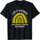 I Am A Warrior Childhood Cancer Awareness T-Shirt - T-Shirt | Black