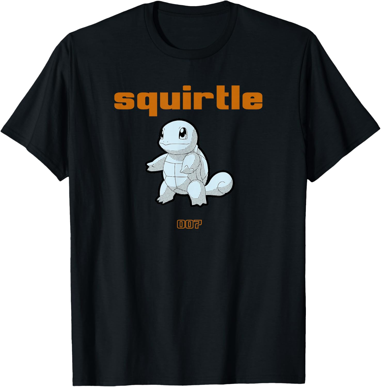 Pokémon Squirtle 007 Standing Pose Portrait T-Shirt - T-Shirt | Black