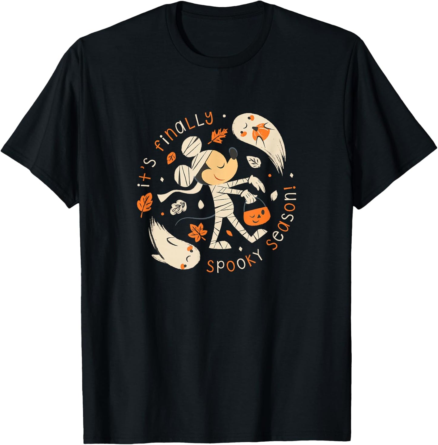 Disney Mickey and Friends Halloween Finally Spooky Season! T-Shirt - T-Shirt | Black