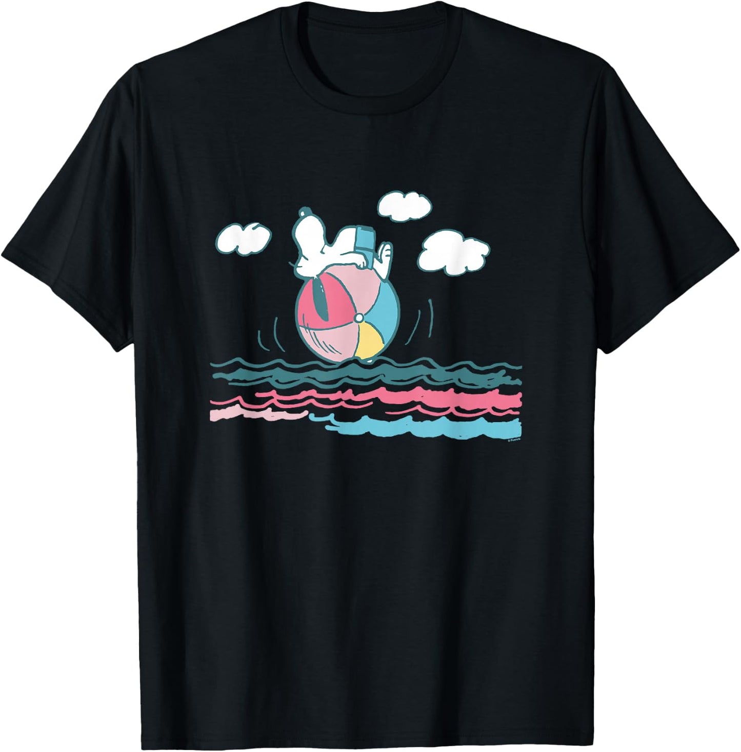 Peanuts - Snoopy Beach Ball T-Shirt - T-Shirt | Black