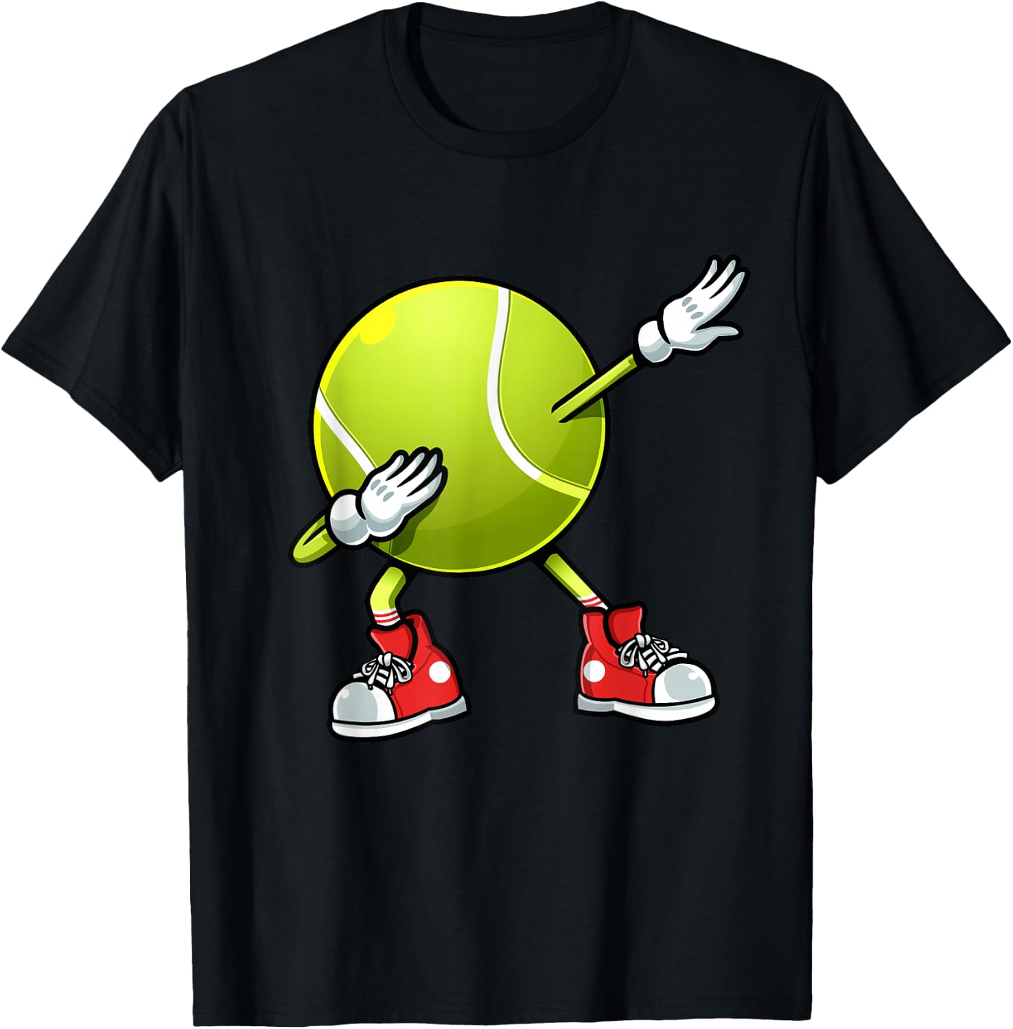 Funny Tennis Dab Ball Player Racket Sports Fan Dabbing T-Shirt - T-Shirt | Black