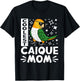 Coolest Caique Parrot Mom I White-bellied Caique T-Shirt - T-Shirt | Black