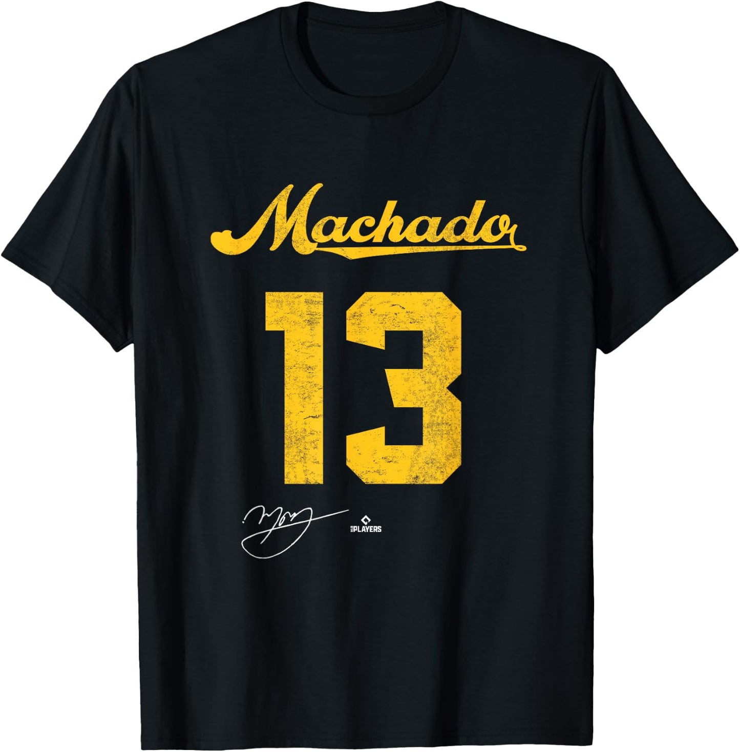 Manny Machado 13 Manny Machado San Diego MLBPA T-Shirt - T-Shirt | Black