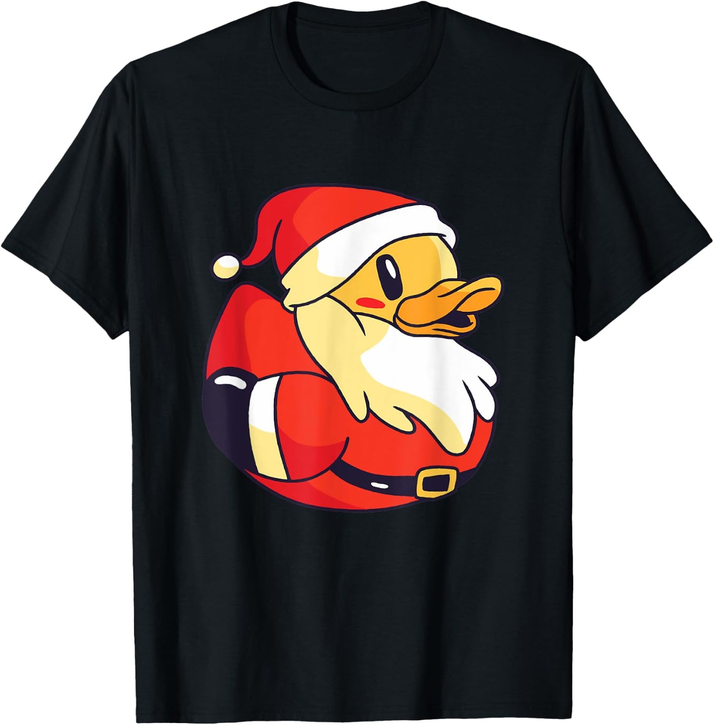 Santa Rubber Duck Rubber Ducky Xmas Quack Duckling Christmas T-Shirt - T-Shirt | Black