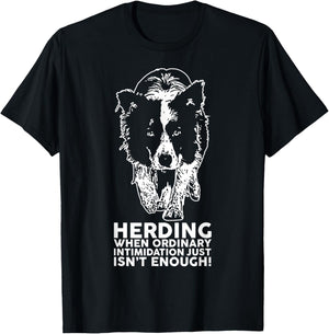 Border Collie Funny Herding Breed T Shirt T-Shirt - T-Shirt | Black