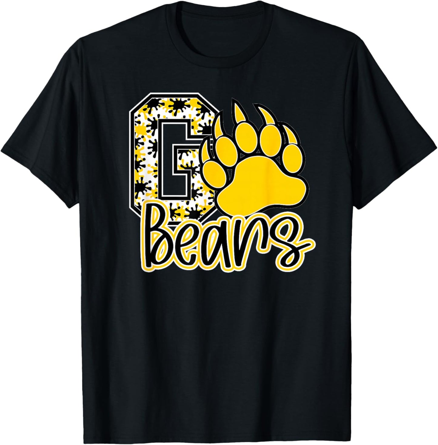 School Spirit Go Bears Mascot Youth Girls Kids T-Shirt - T-Shirt | Black