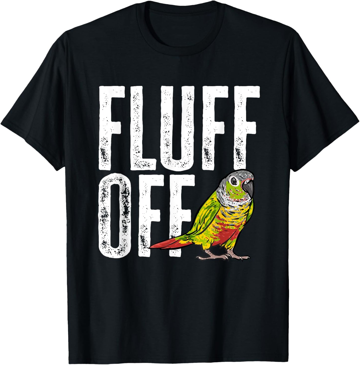 Green Cheek Conure Fluff Off Parrot Bird Conure T-Shirt - T-Shirt | Black