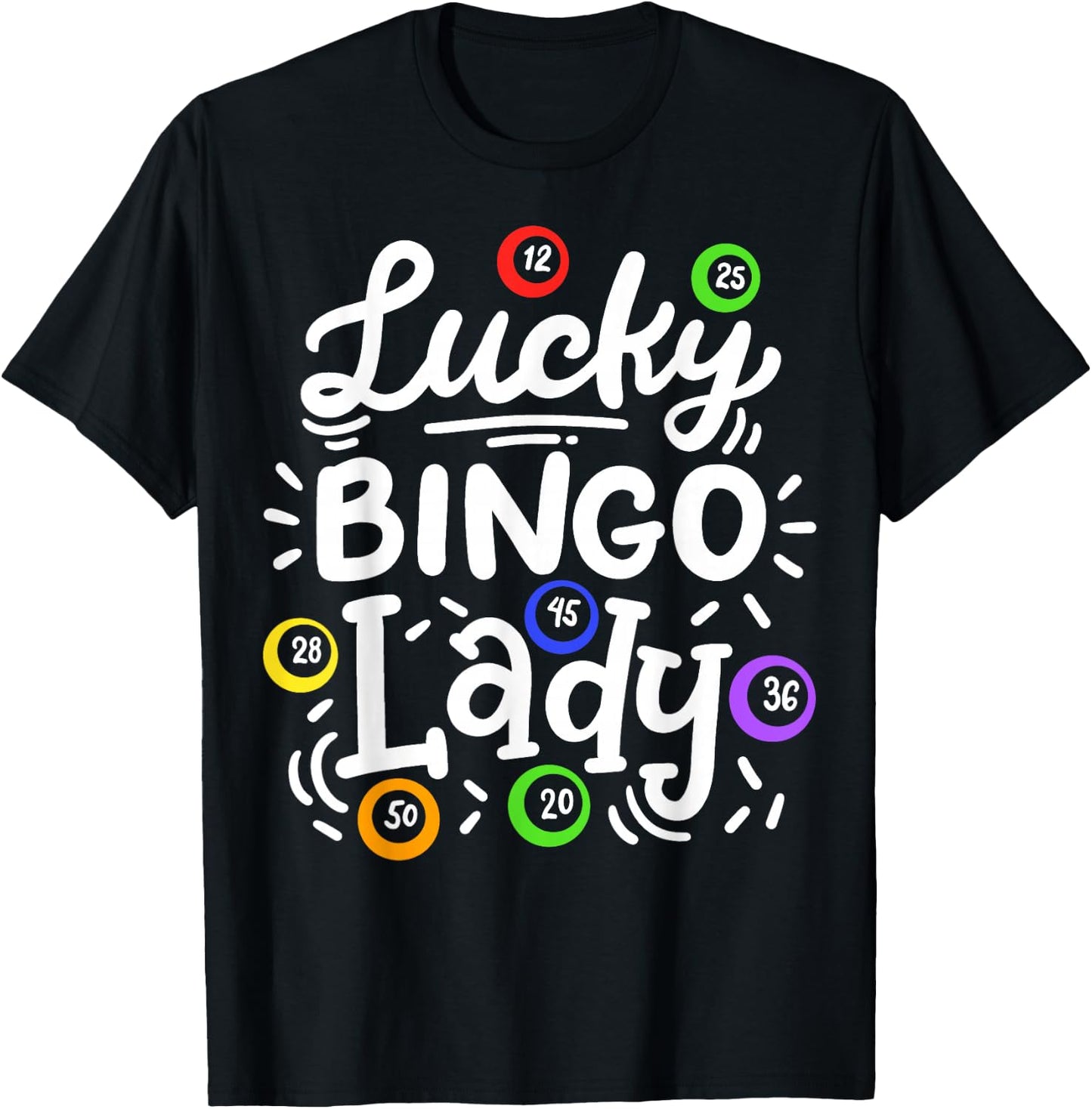 Bingo Lucky Bingo Lady T-Shirt - T-Shirt | Black