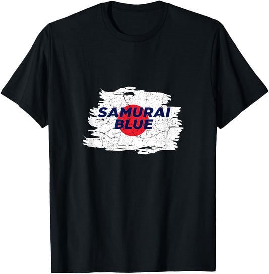Samurai Blue Japan Soccer Team 日本サッカー代表 T-Shirt - T-Shirt | Black