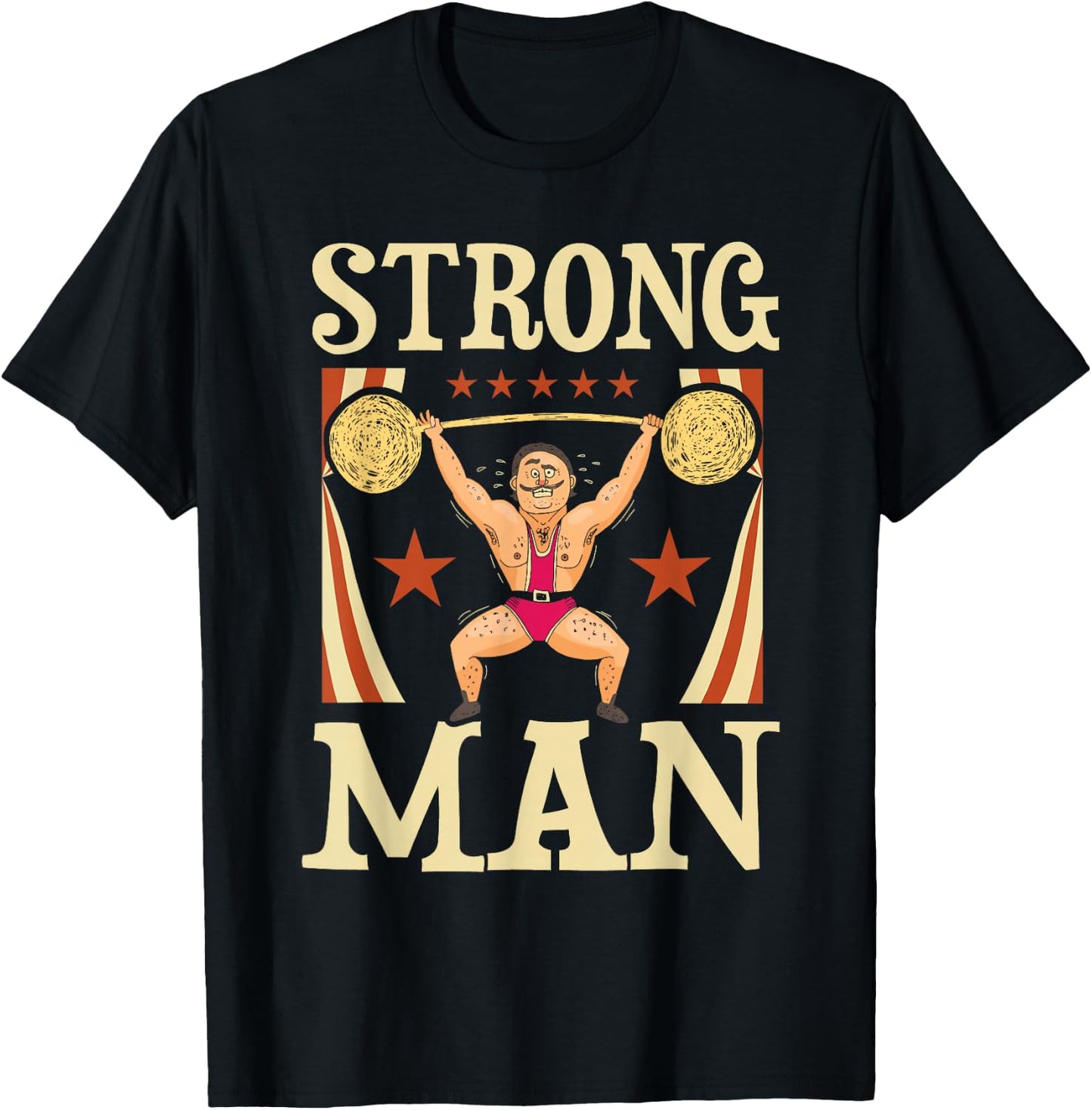 Strong Man - Circus Birthday Party Circus Costume T-Shirt - T-Shirt | Black