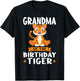 Grandma of the Birthday Tiger Birthday T-Shirt - T-Shirt | Black