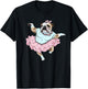 English Bulldog Ballerina Funny Dog Ballet Women Kids T-Shirt - T-Shirt | Black