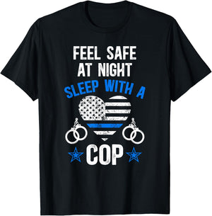 Funny Police Wife Of A Policeman Wife Black Police-Themed Women's T-Shirt - T-Shirt | Black