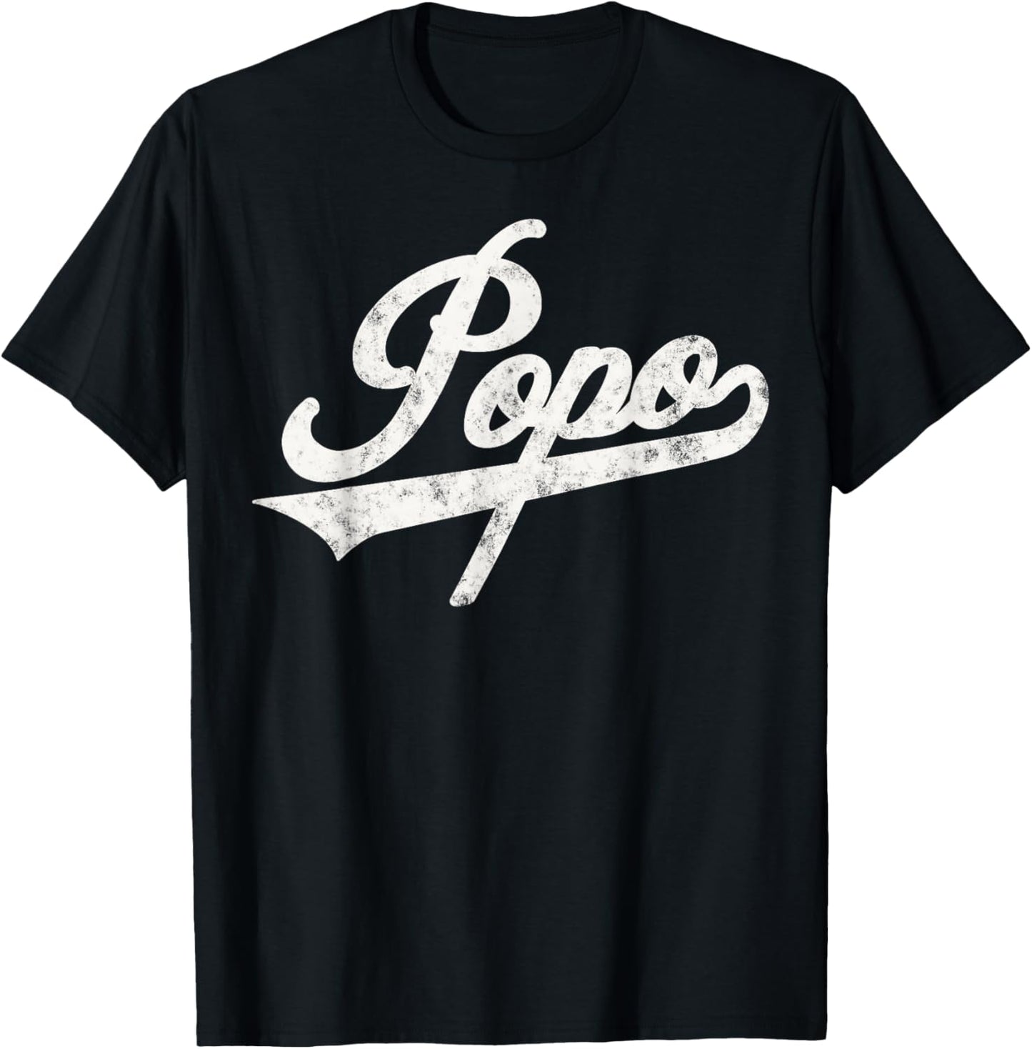 Popo Retro Style for Papa Grandpa T-Shirt - T-Shirt | Black