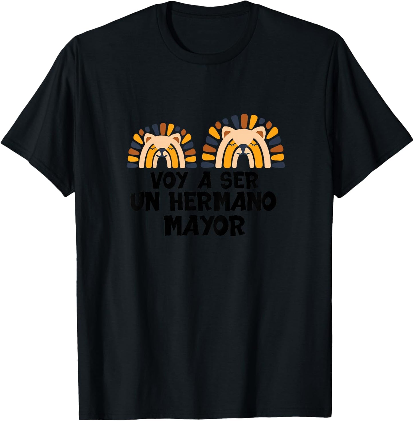 Spanish Voy A Ser Un Hermano Mayor Lion T-Shirt - T-Shirt | Black