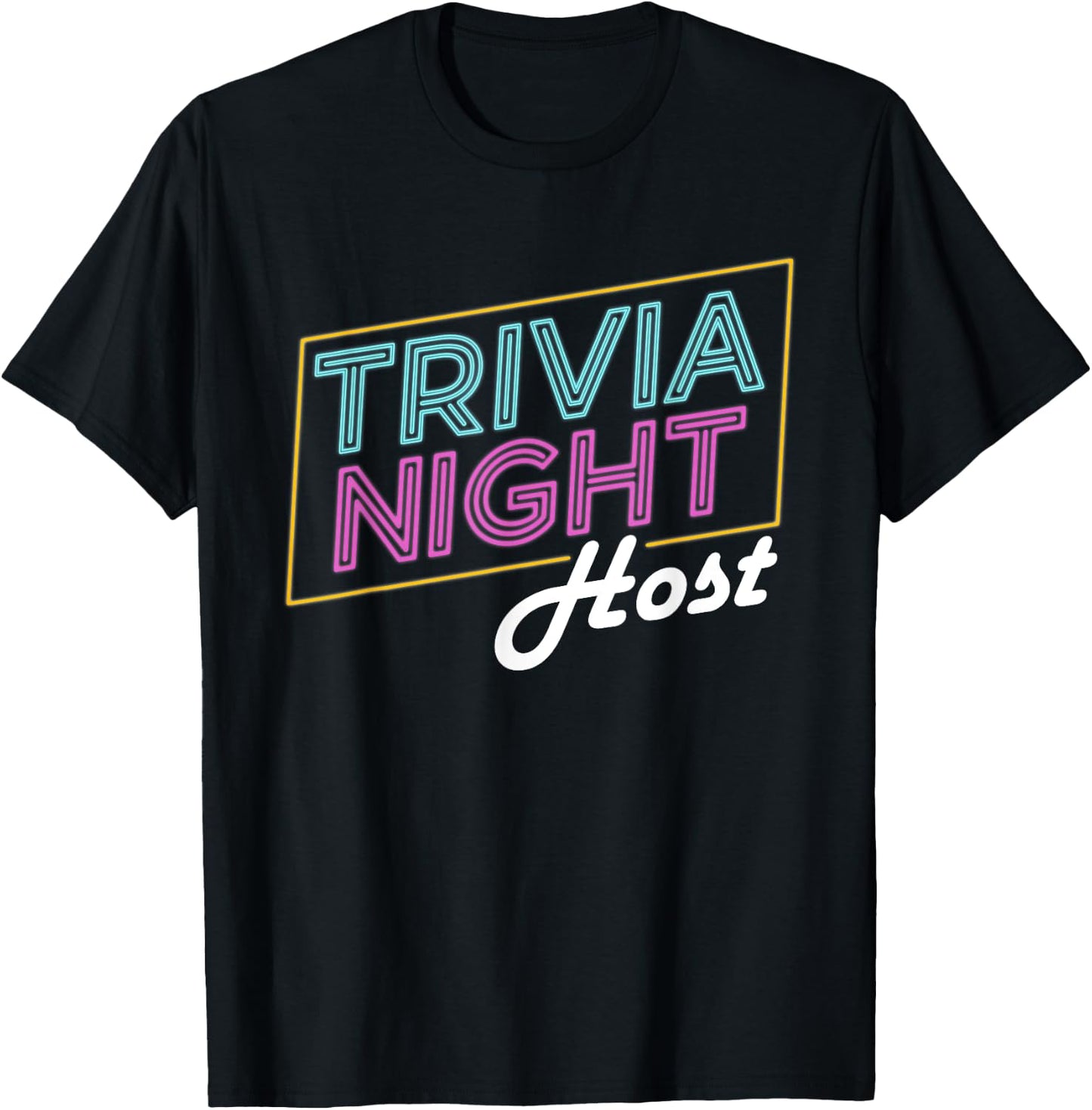 Board Game Apparel Trivia Night Host - Adults - Black - Short Sleeve - Letter Print - - Casual - Retro Trivia Host T-Shirt - T-Shirt | Black