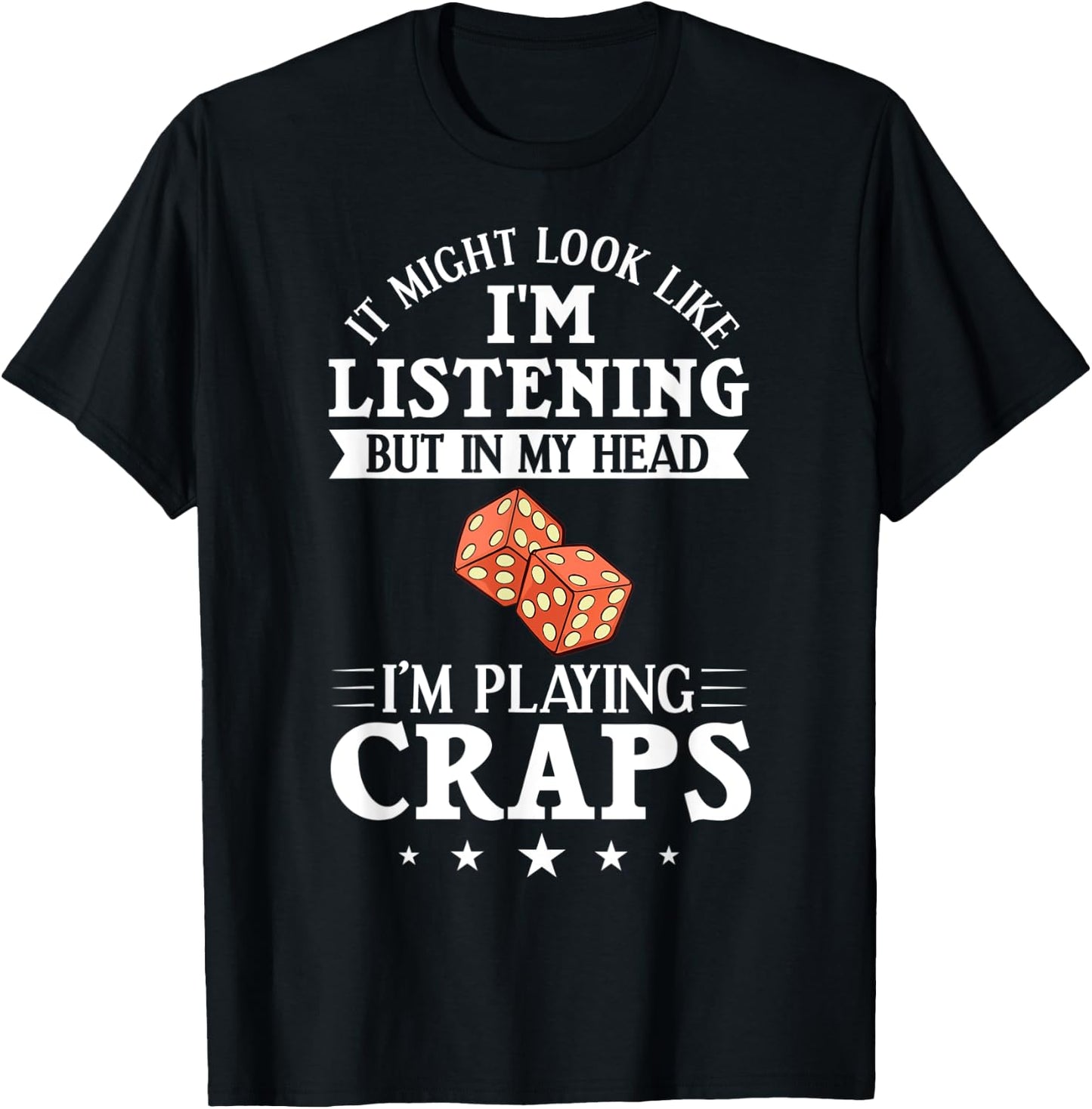 Craps Table Crapshooting Strategy Rules Game Dice Board T-Shirt - T-Shirt | Black