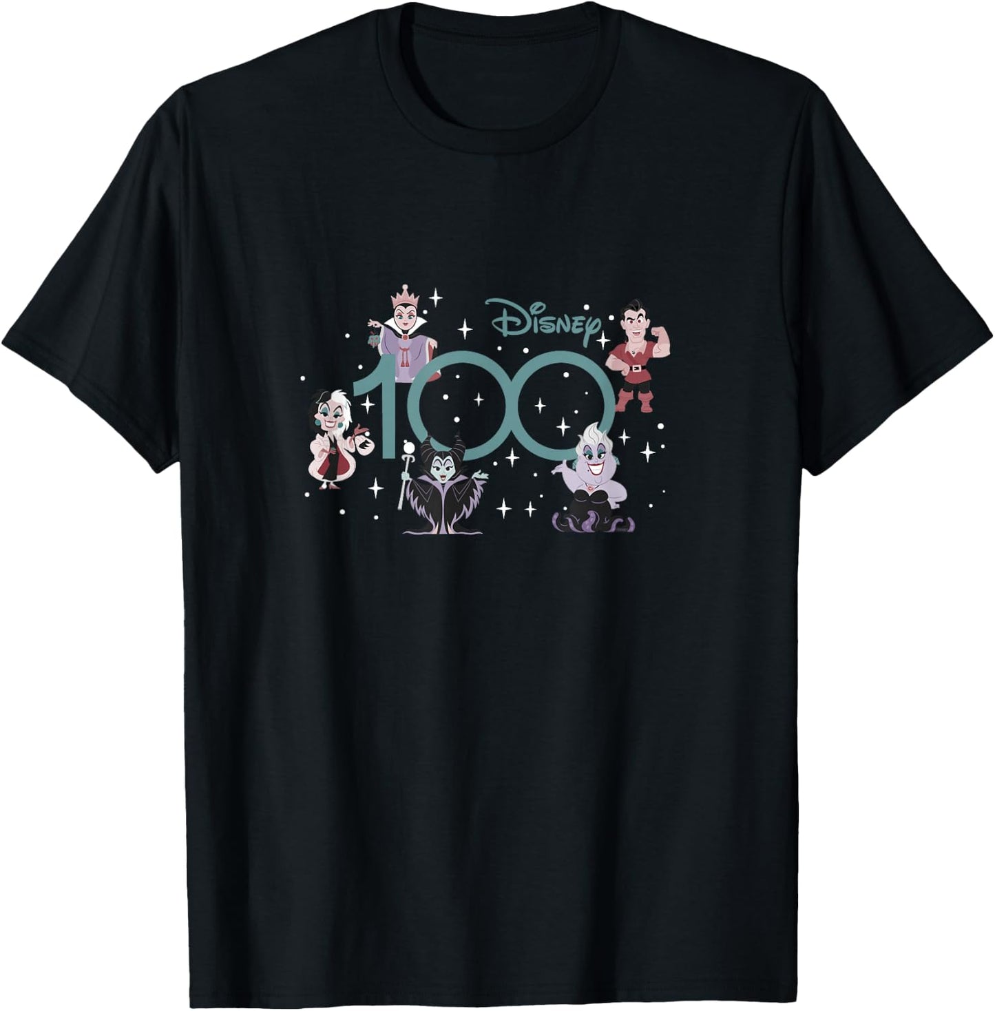 Disney 100 Disney Villains 100th Anniversary Muted Cute D100 T-Shirt - T-Shirt | Black