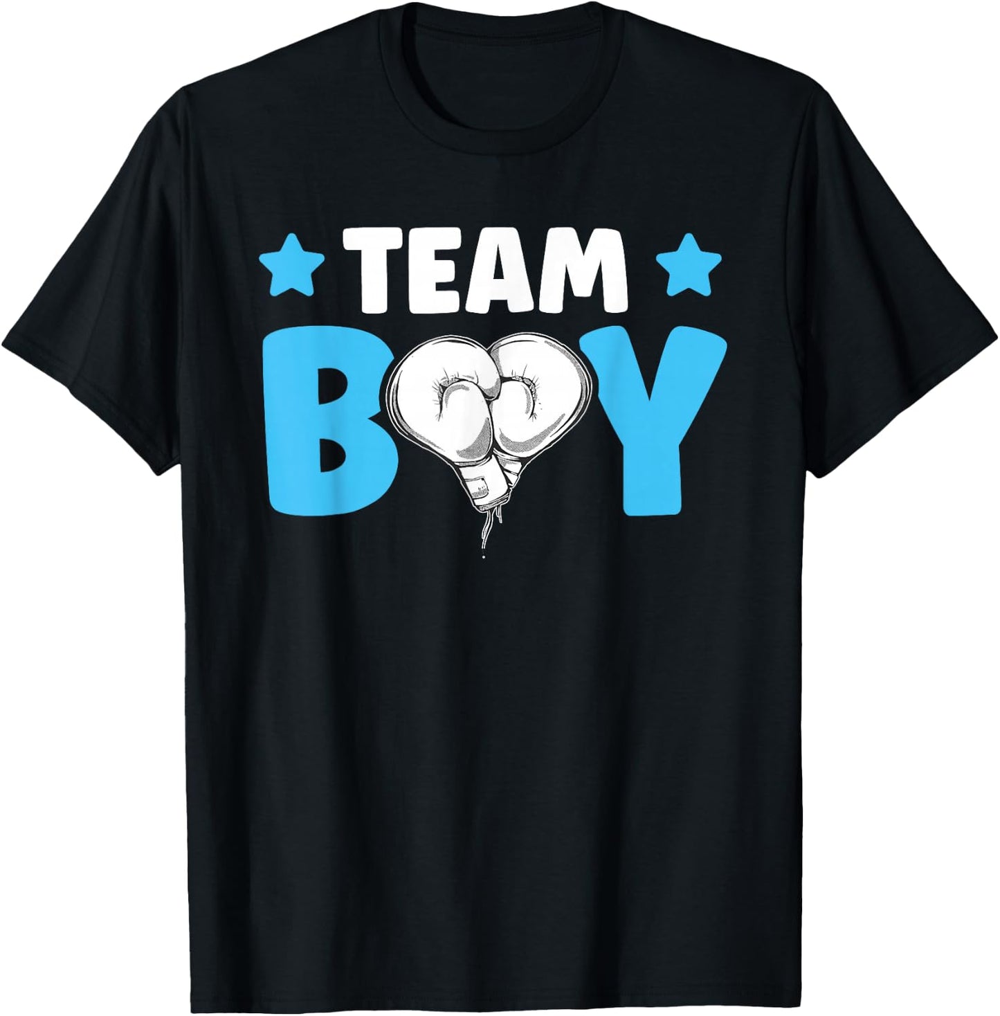 Team Boy Design for a Boxing Gender Reveal T-Shirt - T-Shirt | Black
