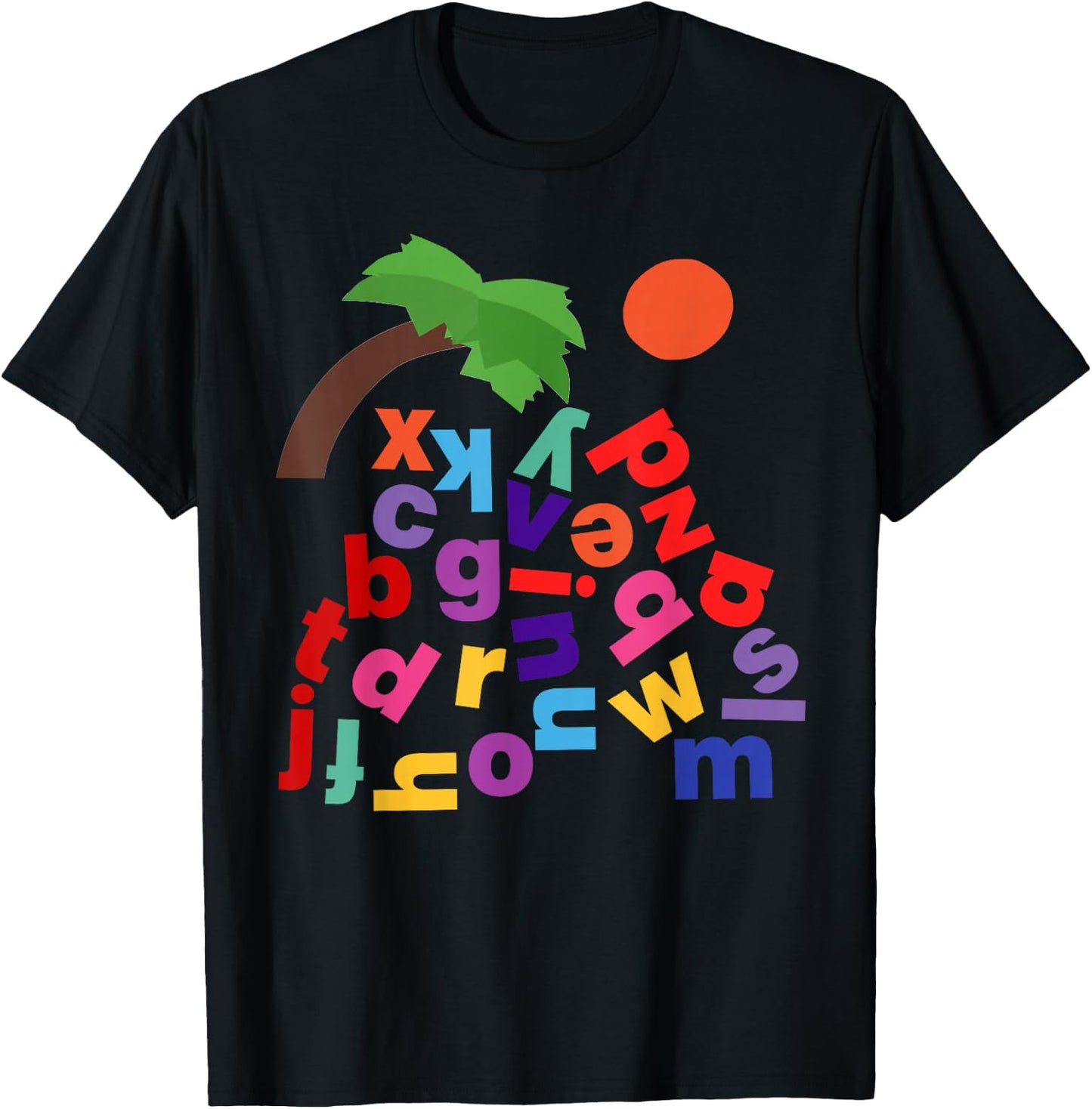 Alphabet Boom Tree T-Shirt - T-Shirt | Black
