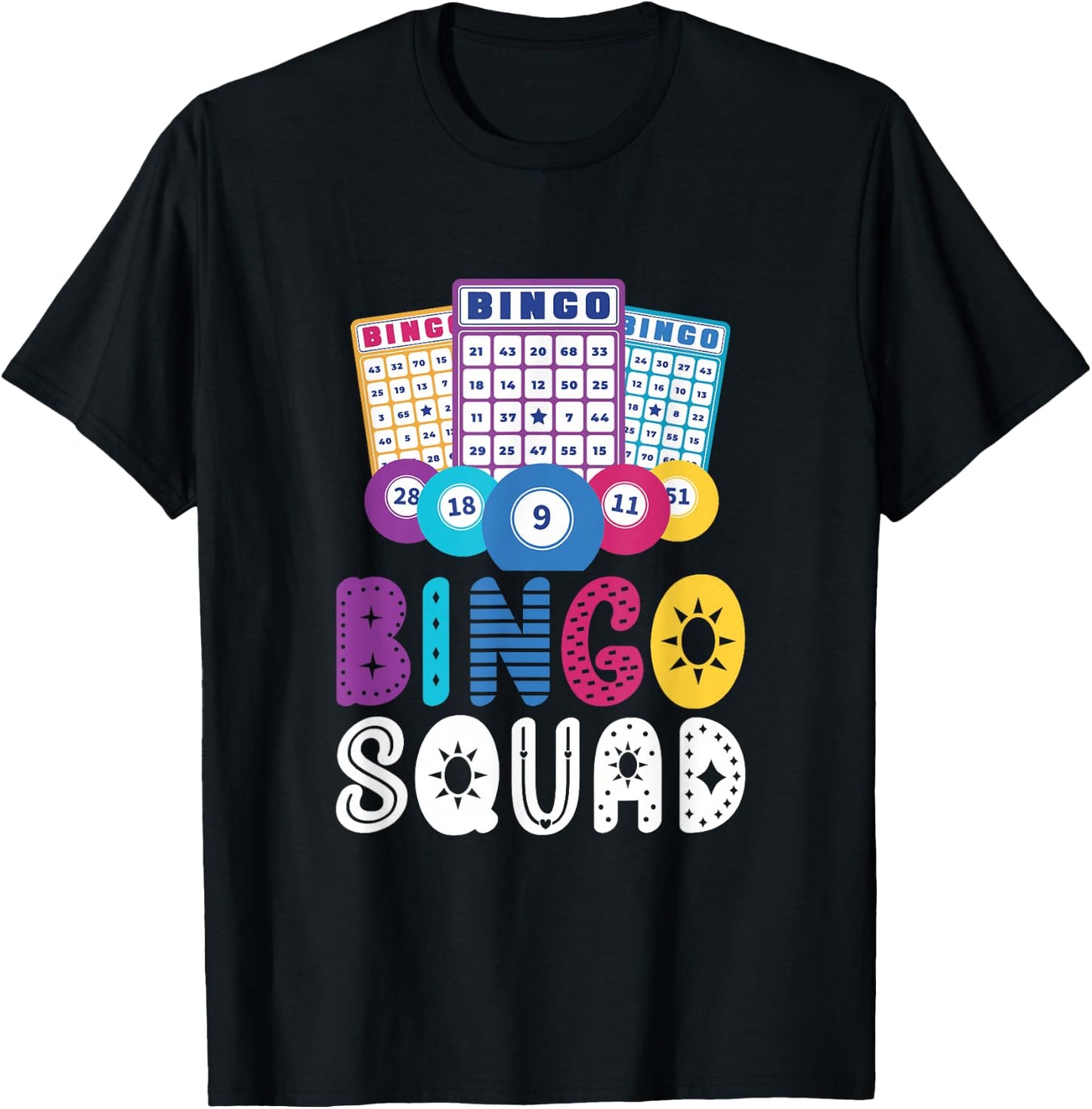 Bingo Squad Game Lover Player Humour T-Shirt - T-Shirt | Black